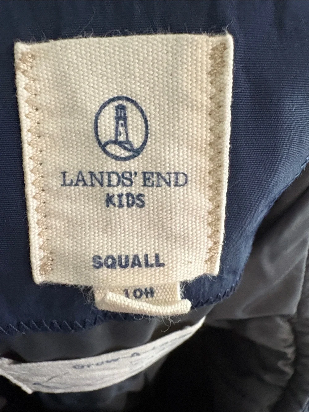 Lands’ End squall snow pants navy 10 Husky